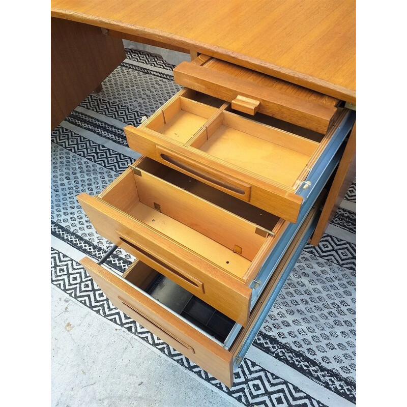 Bureau vintage scandinave en teck années 60