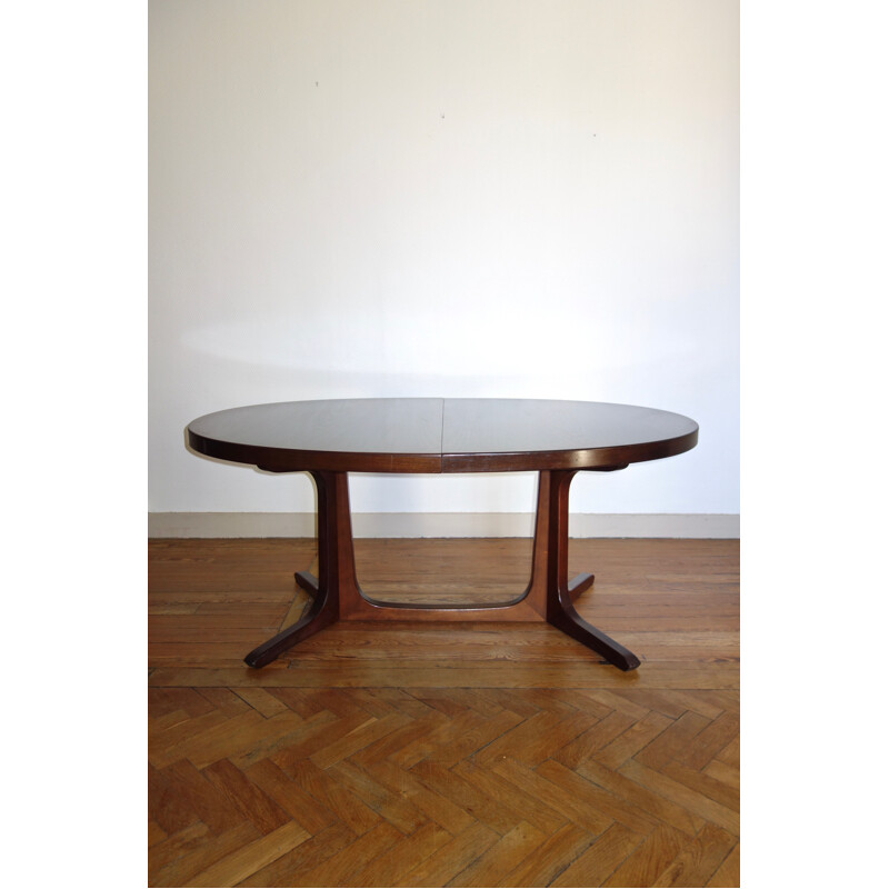 Table à repas vintage Baumann en Palissandre 1960