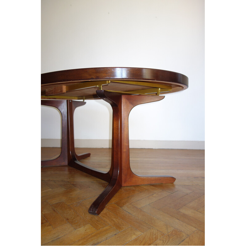 Table à repas vintage Baumann en Palissandre 1960