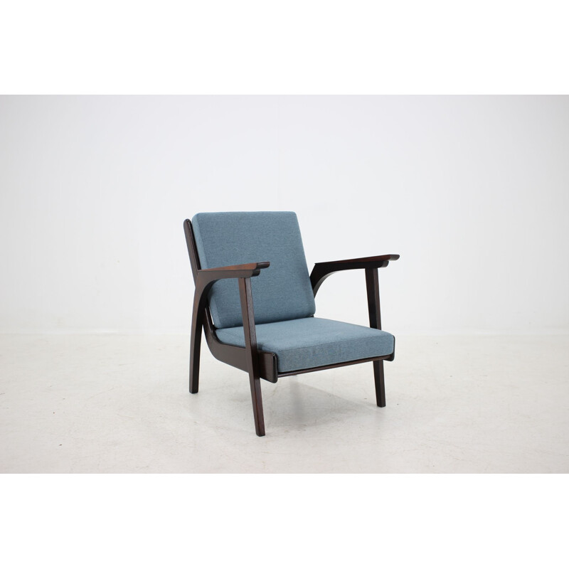 Fauteuil vintage en chêne, Tchécoslovaquie, 1960