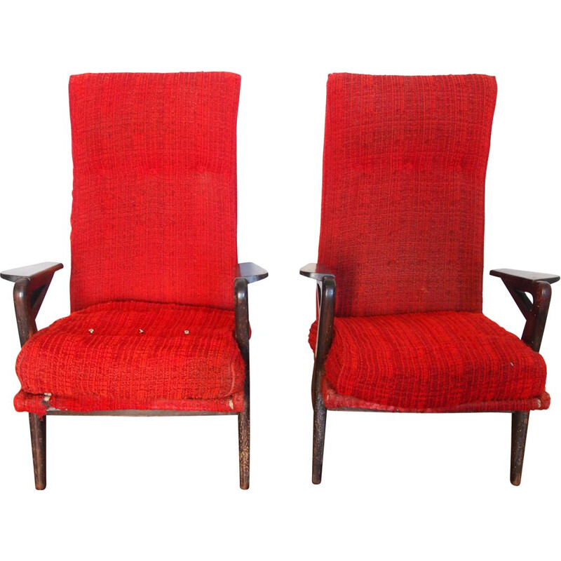 Pareja de sillones vintage modelo 809 de Parker Knoll, Alemania 1950