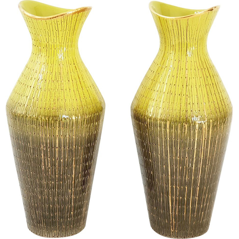 Pair of vintage vases, Italian 1950