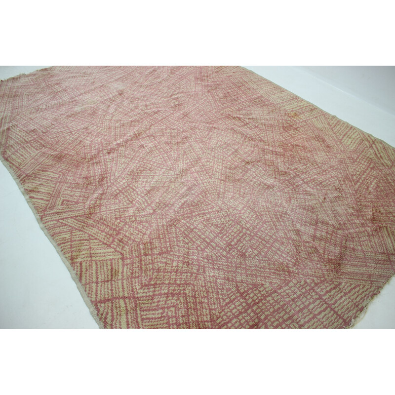 Vintage patterned rug, Czechoslovakia 1950