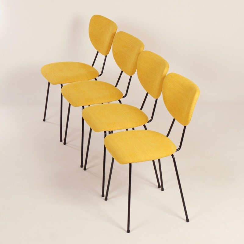 4 Vintage Dining Chairs model 101 by Gispen for Kembo, 1950s