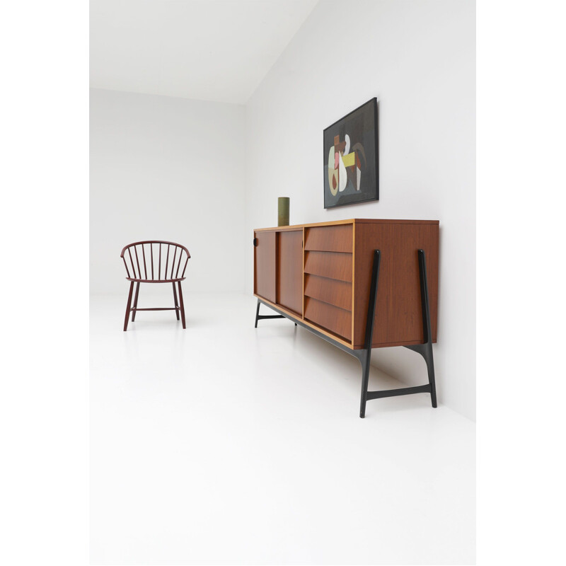 Vintage sideboard by Alfred Hendrickx for Belform 1950s 