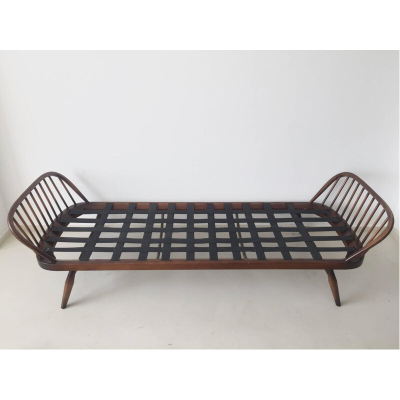 Ercol daybed in wood and fabric, Lucian ERCOLANI - 1950s