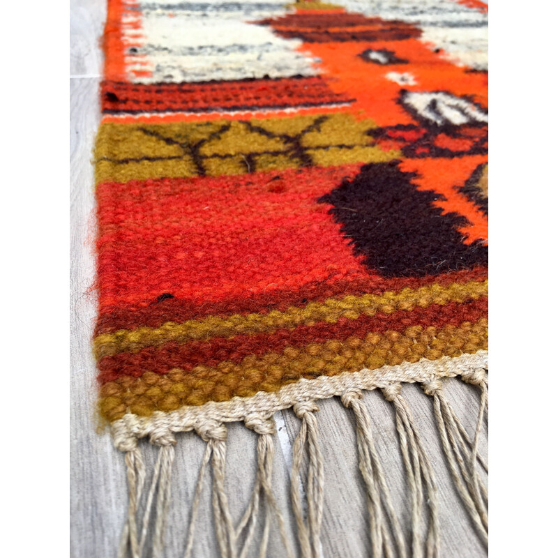 Small Scandinavian vintage Rolakan wool rug
