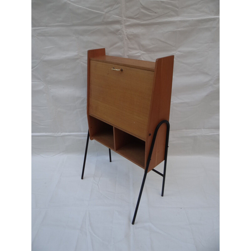 Vintage Secretary with metal legs, 1950s