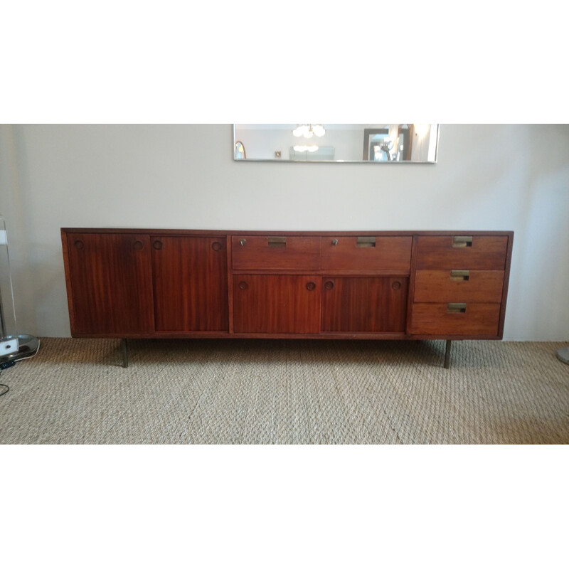 Vintage British Sideboard (Colonial modernist style) in exotic wood, 1953