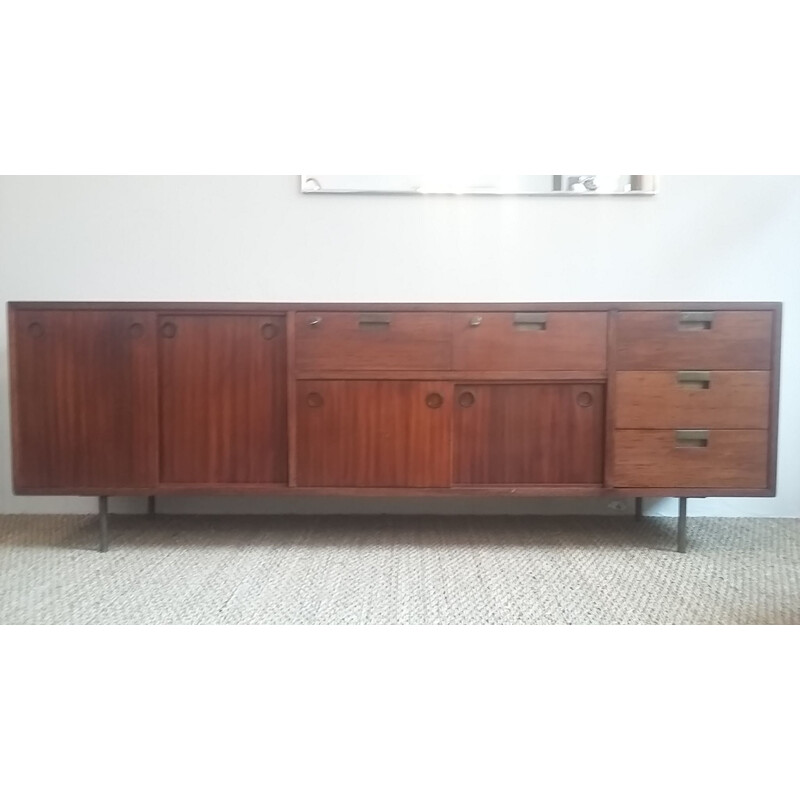 Vintage British Sideboard (Colonial modernist style) in exotic wood, 1953