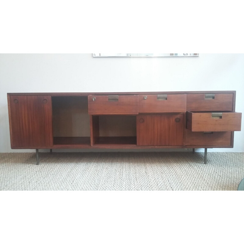 Vintage British Sideboard (Colonial modernist style) in exotic wood, 1953