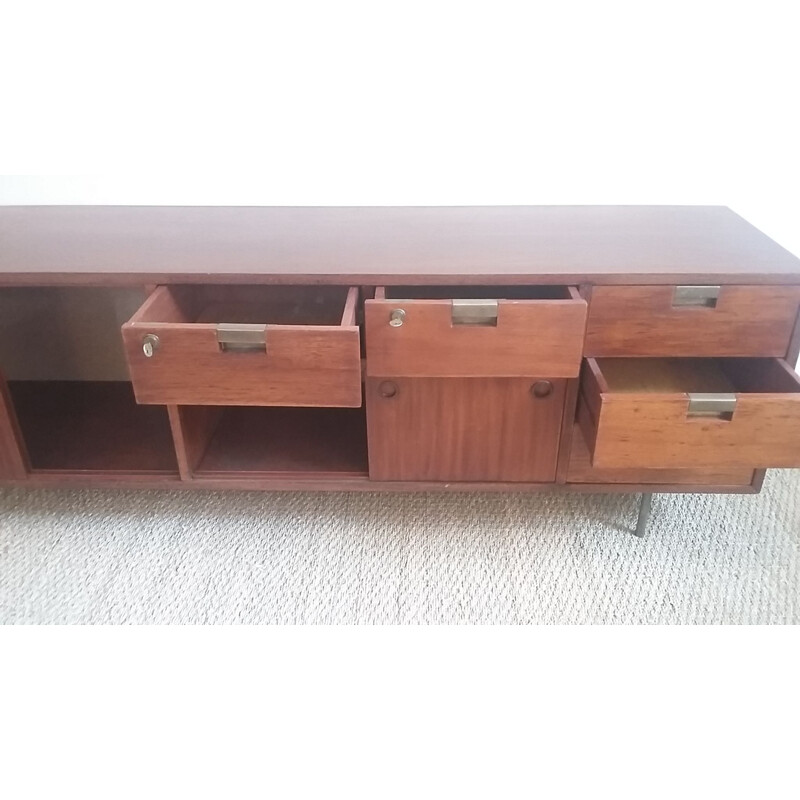 Vintage British Sideboard (Colonial modernist style) in exotic wood, 1953