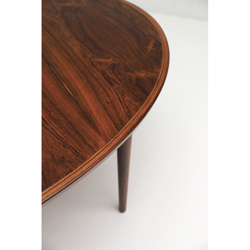 Vintage Dining Table in Rosewood by Danish designer Arne Vodder for Sibast, 1960s