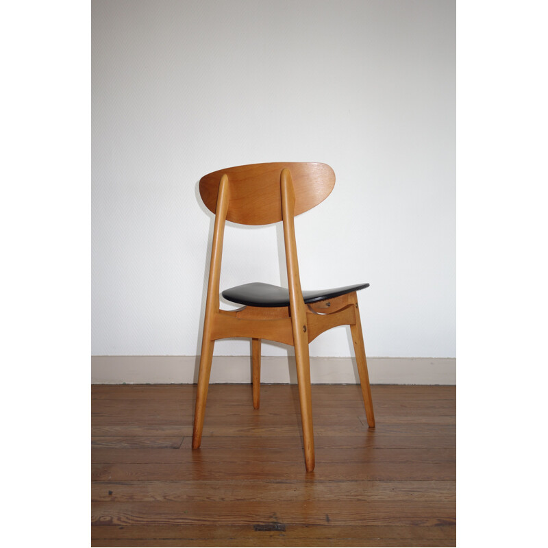 Set of 6 Stella vintage chairs in teak, model Ingrid, 1960