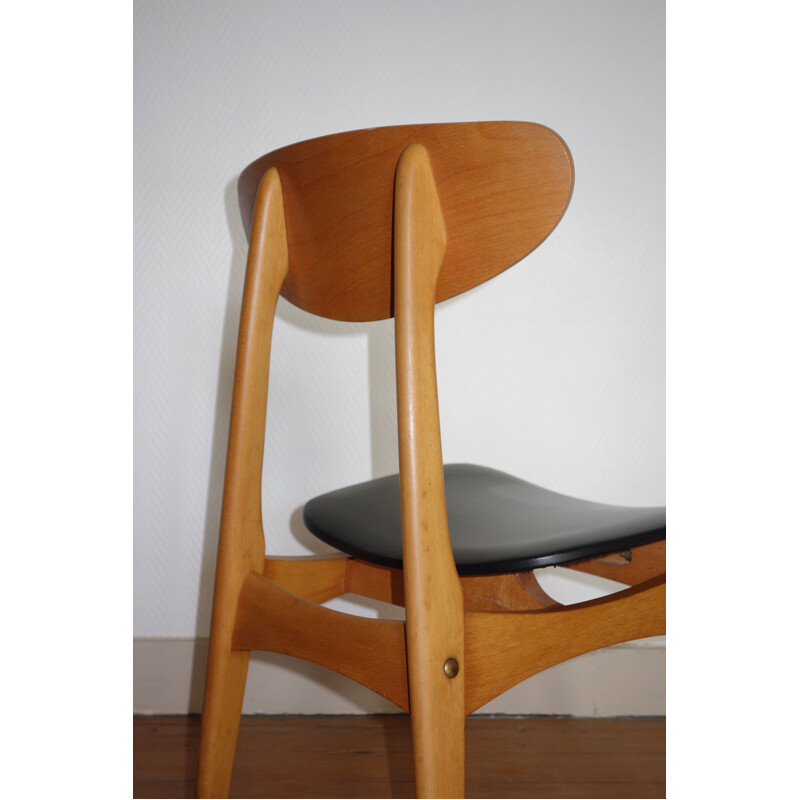 Set of 6 Stella vintage chairs in teak, model Ingrid, 1960