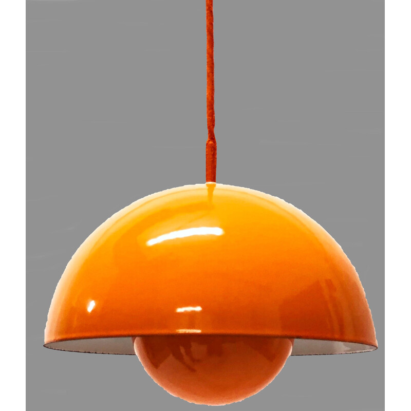 Set of 2 Flowerpot Vintage Pendant Lights from Verner Panton for Louis Poulsen, Danemark, 1960