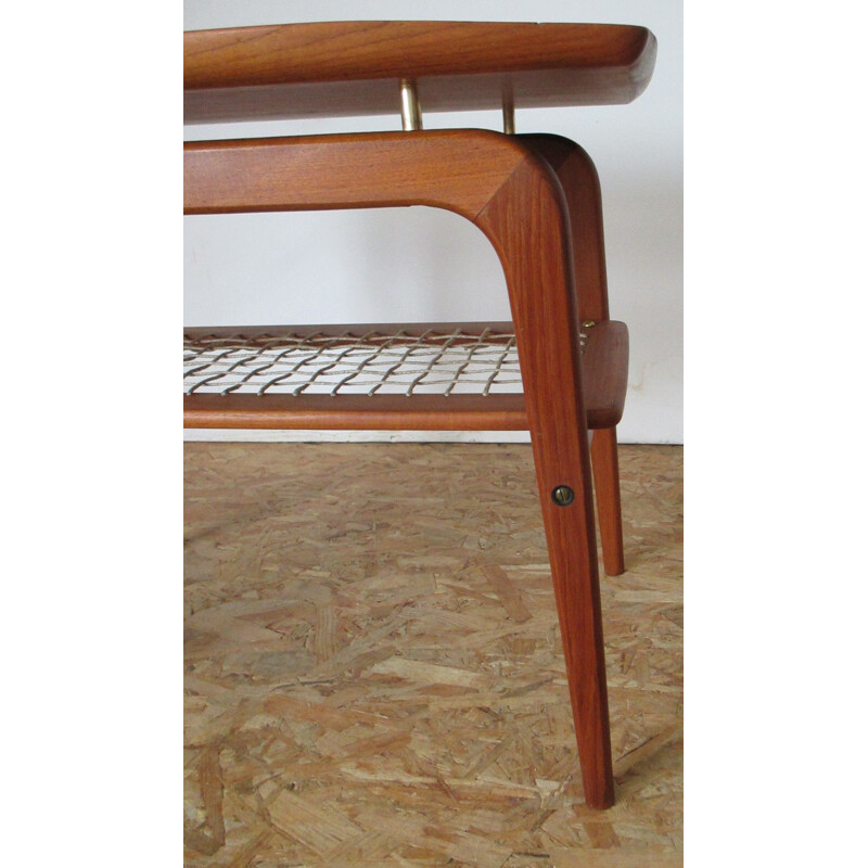 Table basse Vintage en teck A.Hovmand-Olsen pour Toften, 1960