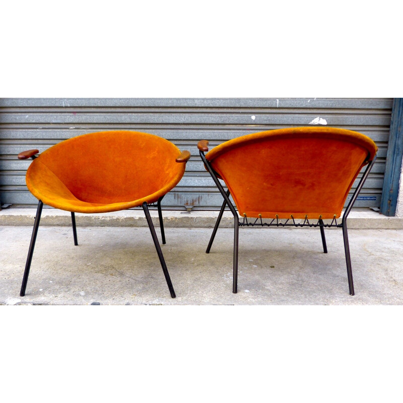 Paire de fauteuils "Balloon Chair", Hans OLSEN - années 50