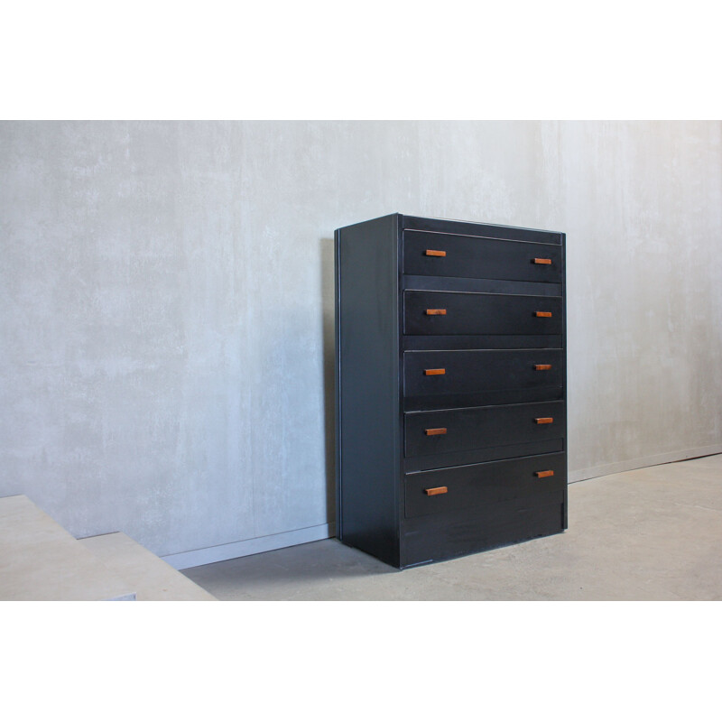 Black English Vintage Chest of Drawers, 1960s