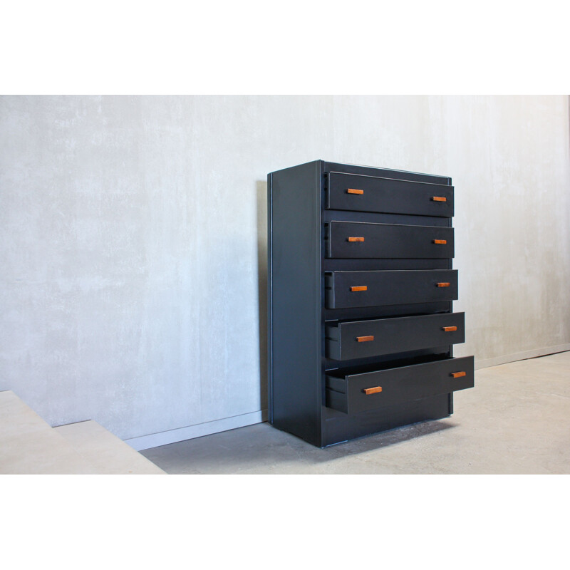 Black English Vintage Chest of Drawers, 1960s