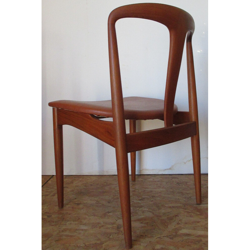 Johannes Andersen's set of 6 vintage Juliane chairs in teak, 1960