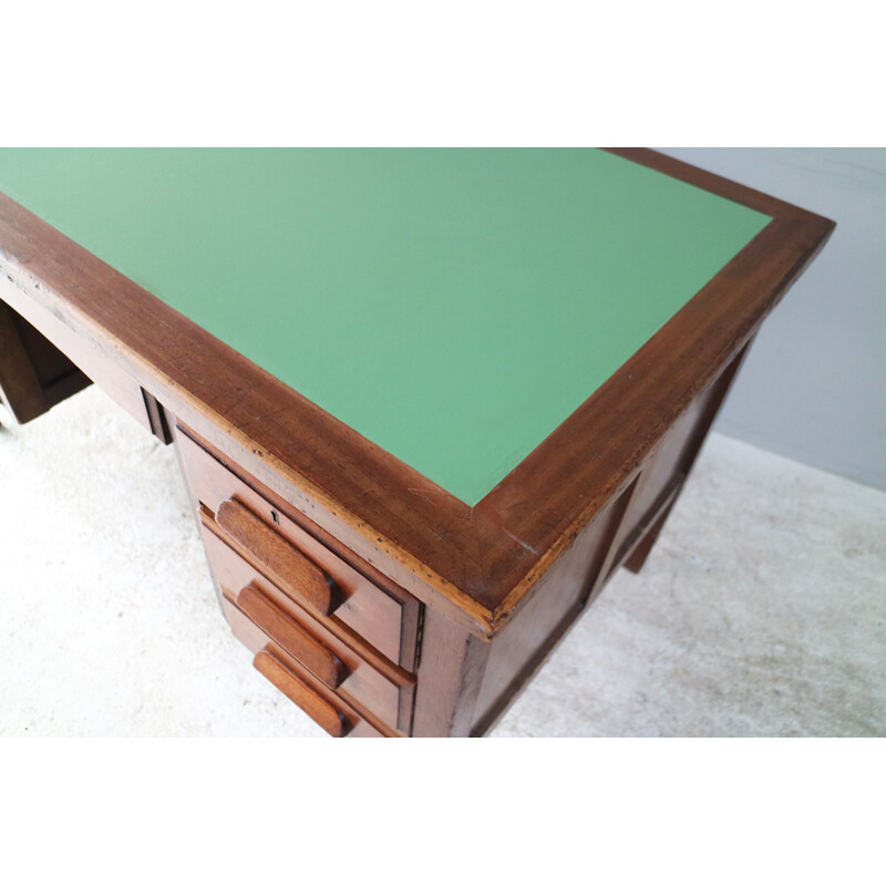 Vintage english desk in oakwood 1950s