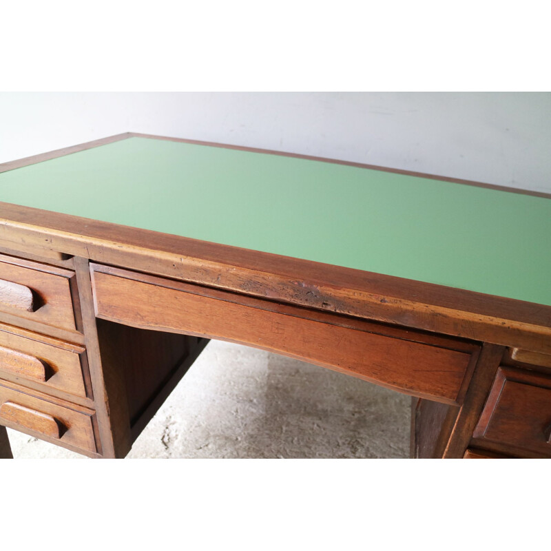 Vintage english desk in oakwood 1950s