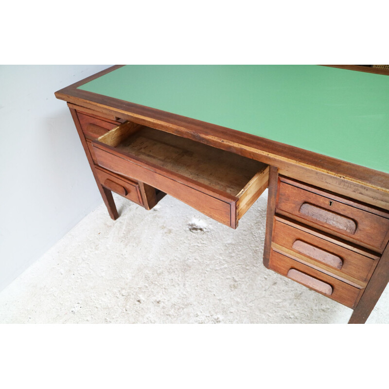 Vintage english desk in oakwood 1950s