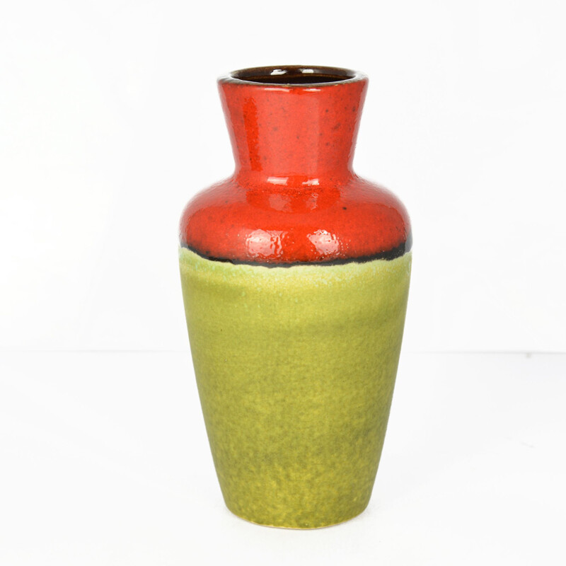 Vintage german 523-18 Scheurich vase in ceramic 1970s