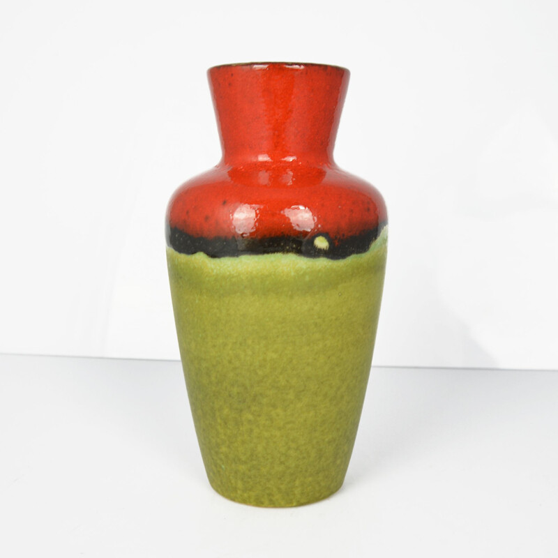 Vintage german 523-18 Scheurich vase in ceramic 1970s