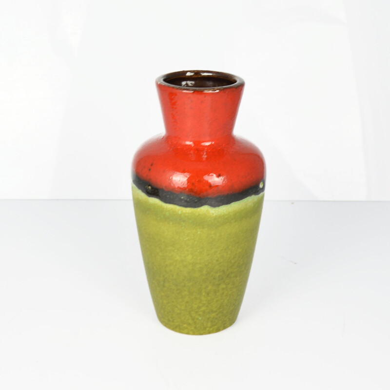 Vintage german 523-18 Scheurich vase in ceramic 1970s