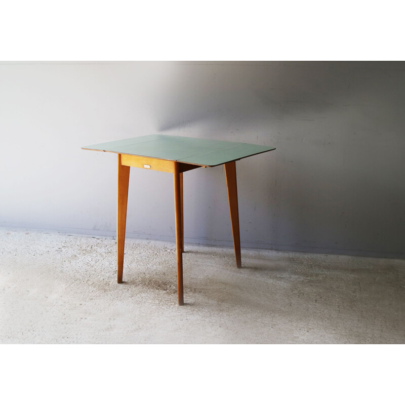 Vintage side table in blue formica 1960s