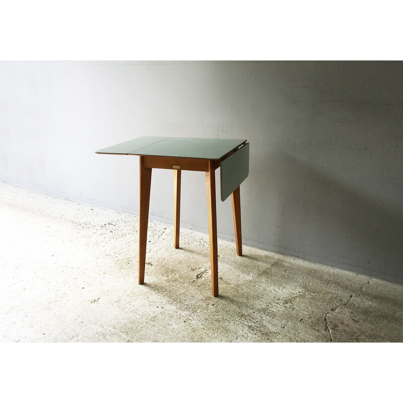 Vintage side table in blue formica 1960s