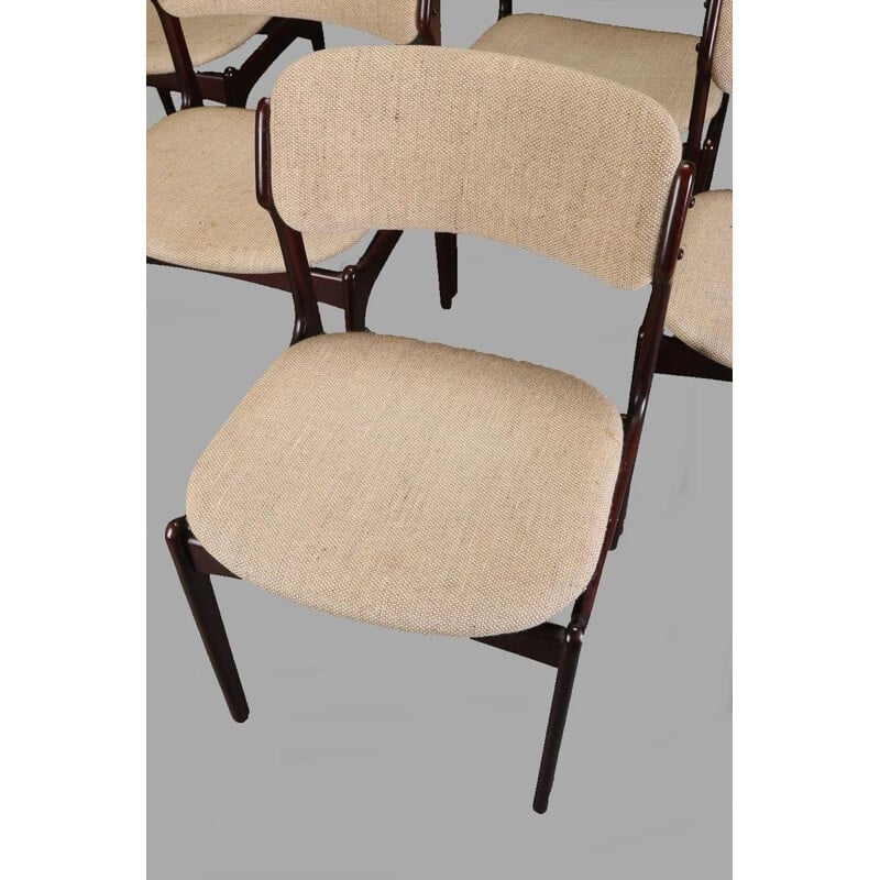 Set aus 6 Vintage-Stühlen für Oddense Maskinsnedkeri in Eichenholz 1960s