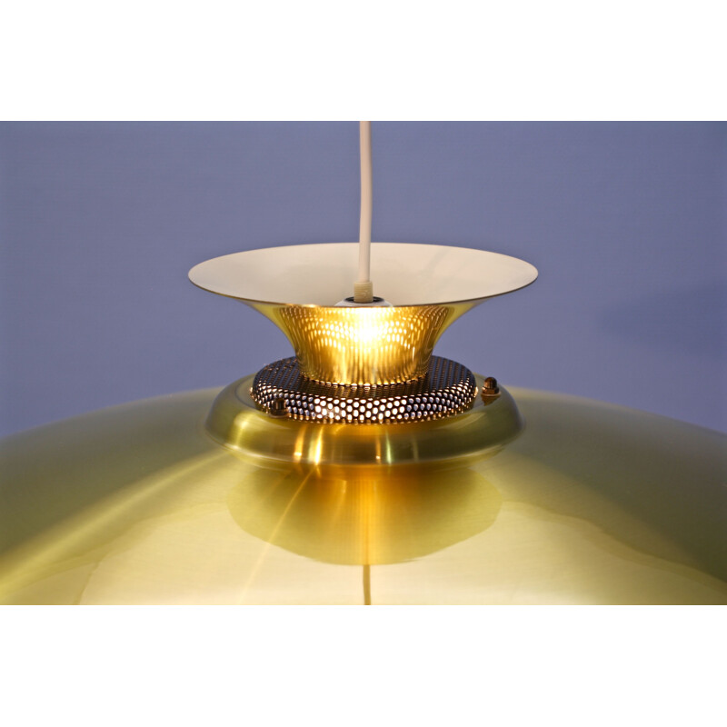 Vintage hanging lamp in brass, Denmark 1970s