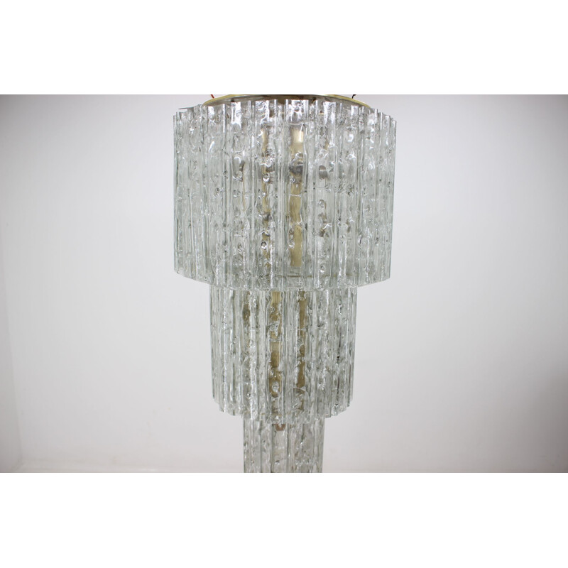 Lustre vintage en verre, Autriche 1960