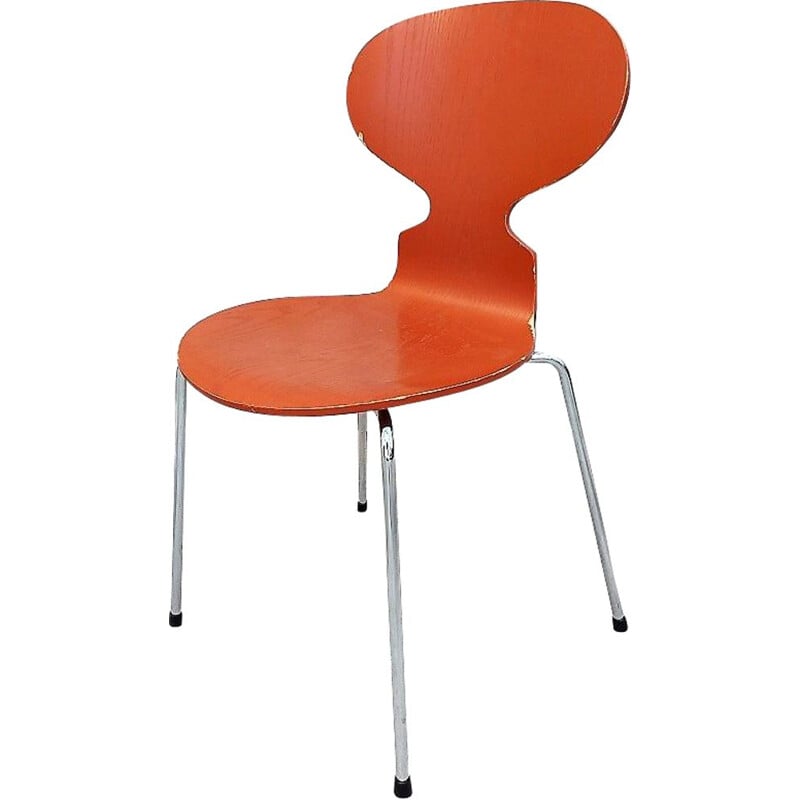 Chaise Fourmi orange par Arne Jacobsen pour Fritz Hansen