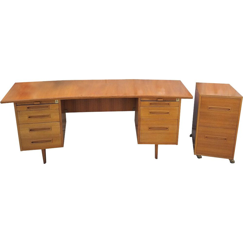 Vintage Scandinavian teak desk 60s