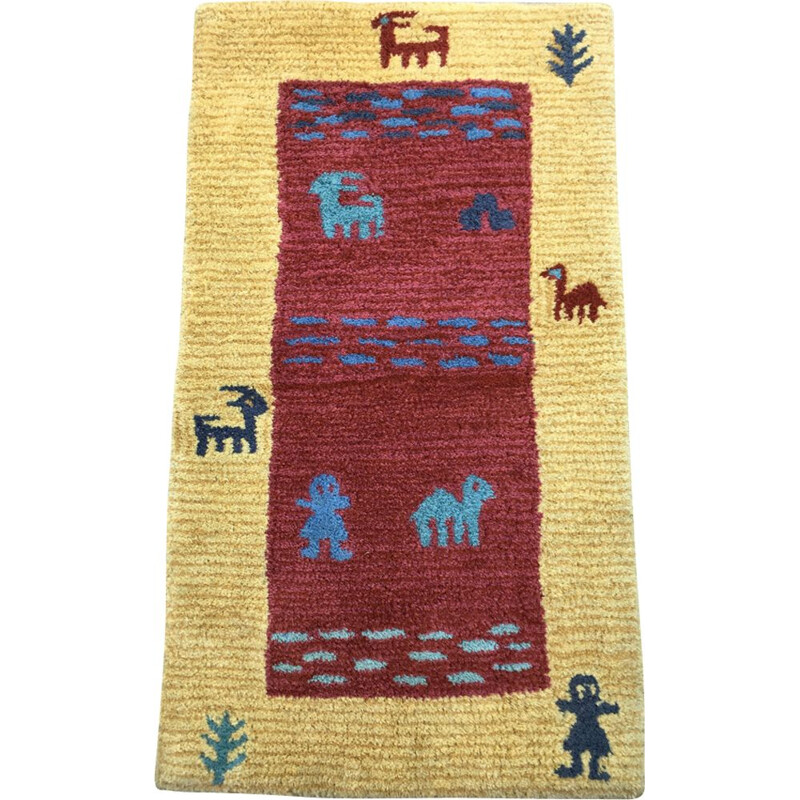 Vintage carpet Gabbeh in wool 1980s 