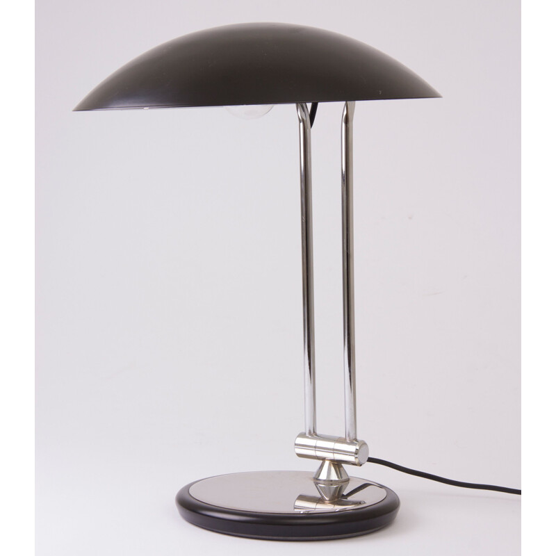 Vintage black and chrome desk lamp, Germany 1960