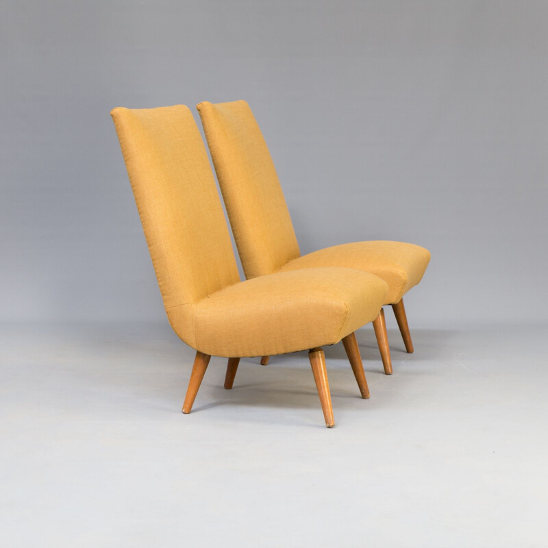 Ensemble de 2 fauteuils vintage pour van Os Culemborg 1950s