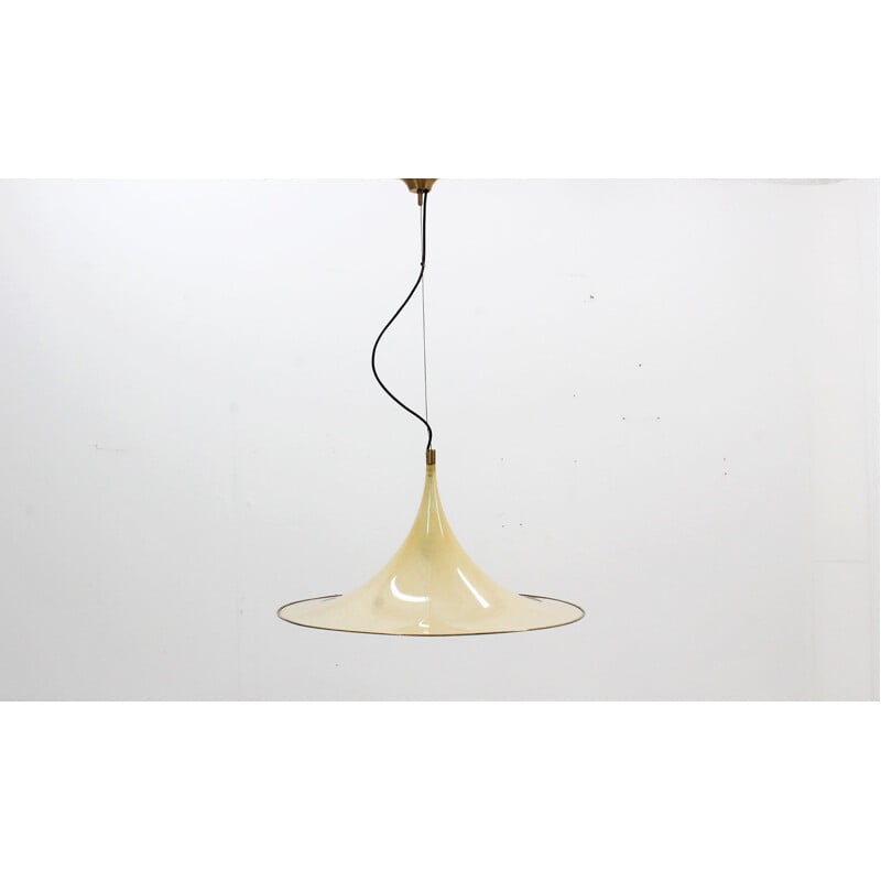 Vintage pendant lamp for Lamperti in fiberglass 1960s