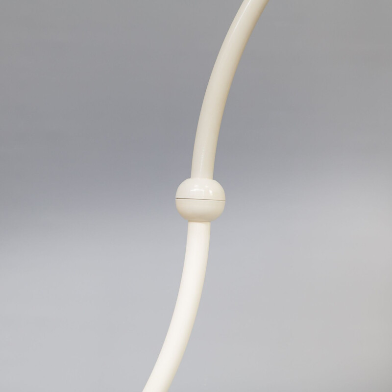 Vintage Serpente floorlamp for Martinelli Luce in white methacrylate 1960s