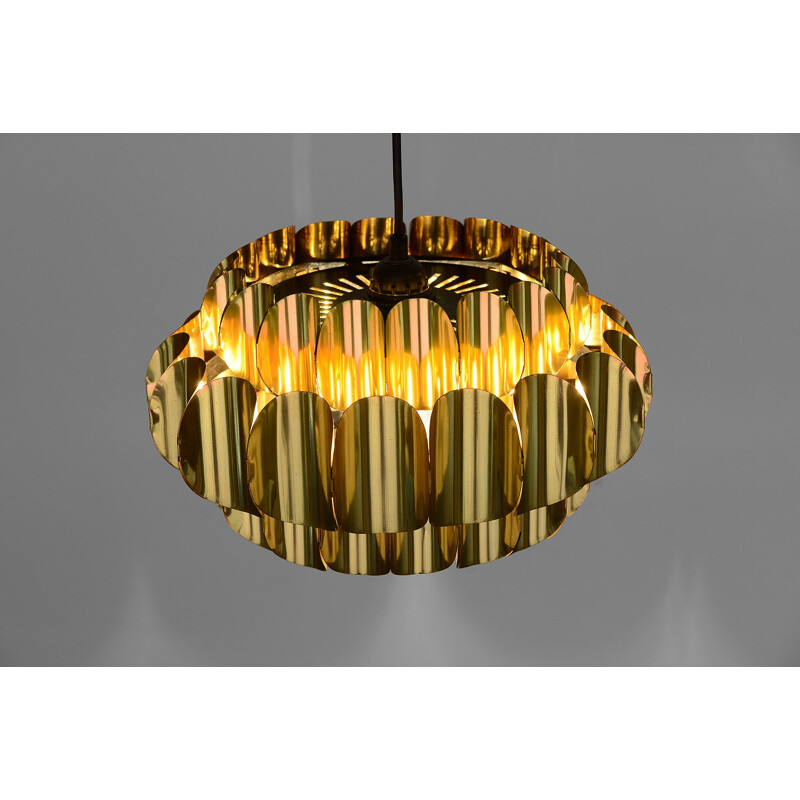 Vintage pendant light for Hans-Agne Jakobsson AB in brass 1960s