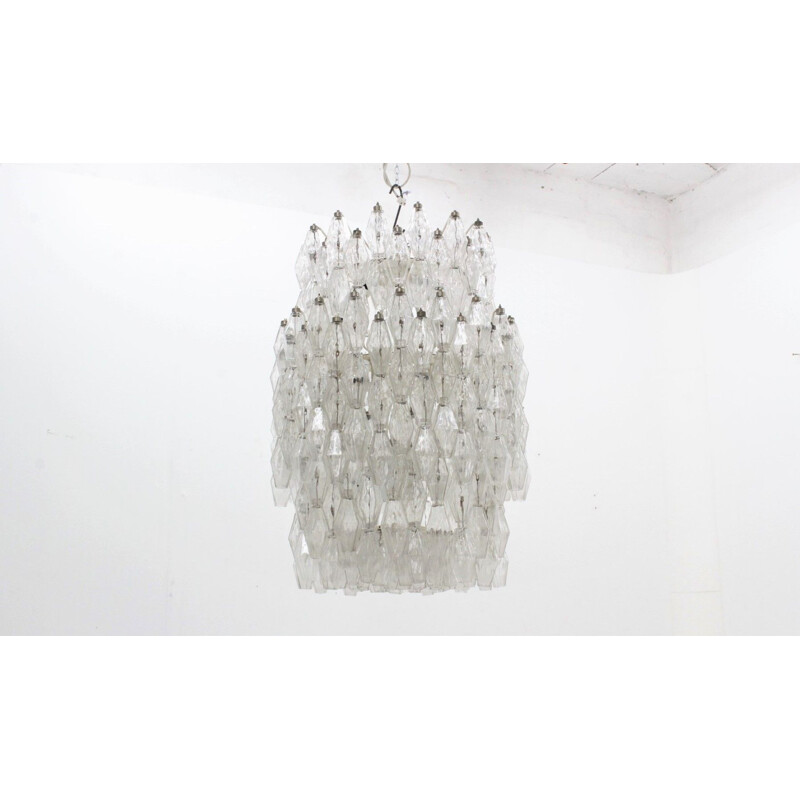 Vintage chandelier for Venini in Murano glass and metal 1960s