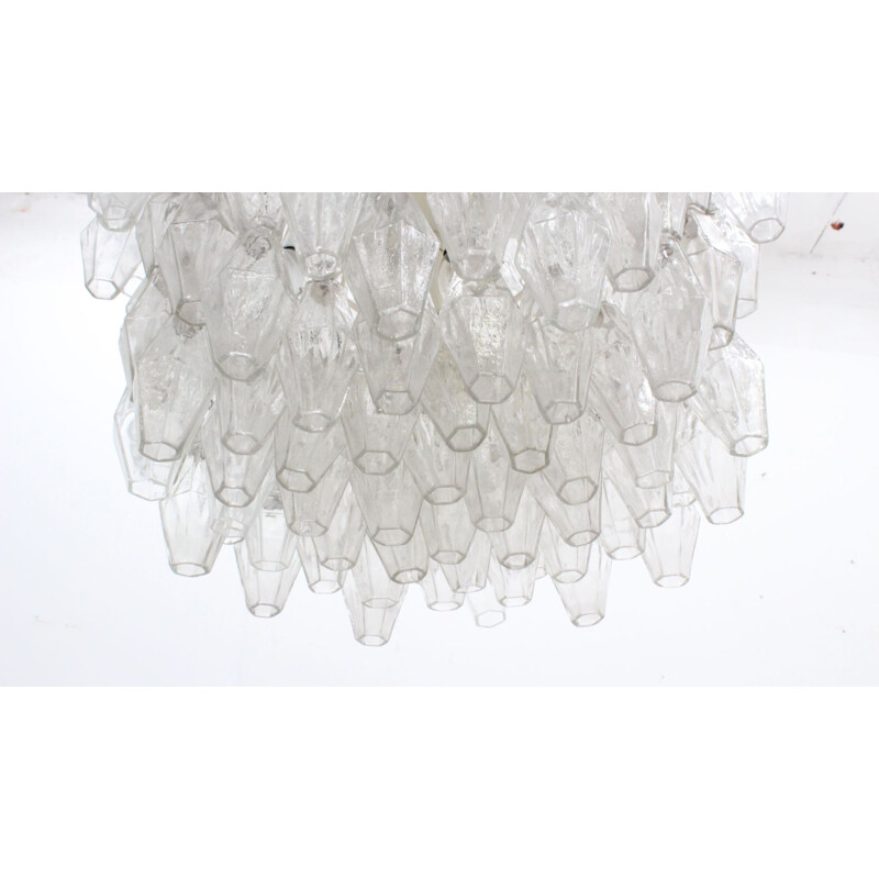 Vintage chandelier for Venini in Murano glass and metal 1960s