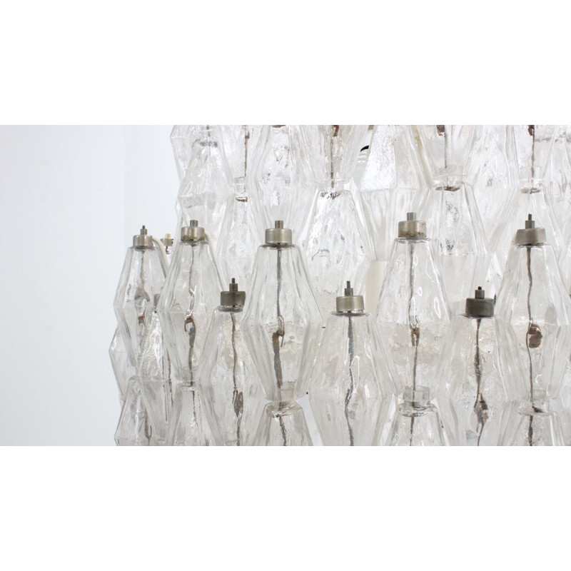 Vintage chandelier for Venini in Murano glass and metal 1960s