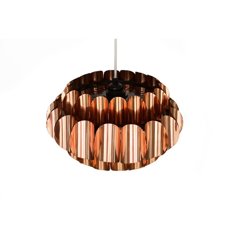 Vintage copper pendant light by Thorsten Orrling for Hans-Agne Jakobsson AB, Markaryd