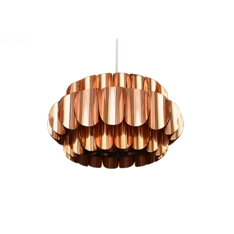 Vintage copper pendant light by Thorsten Orrling for Hans-Agne Jakobsson AB, Markaryd