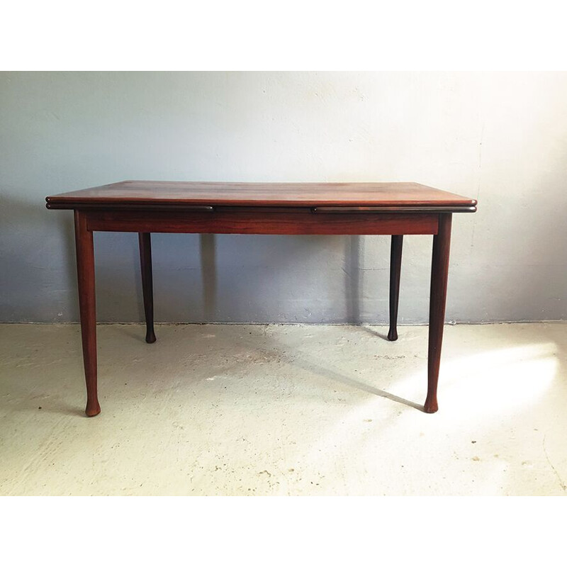 Vintage Danish Extendable Rosewood Dining Table, 1960s